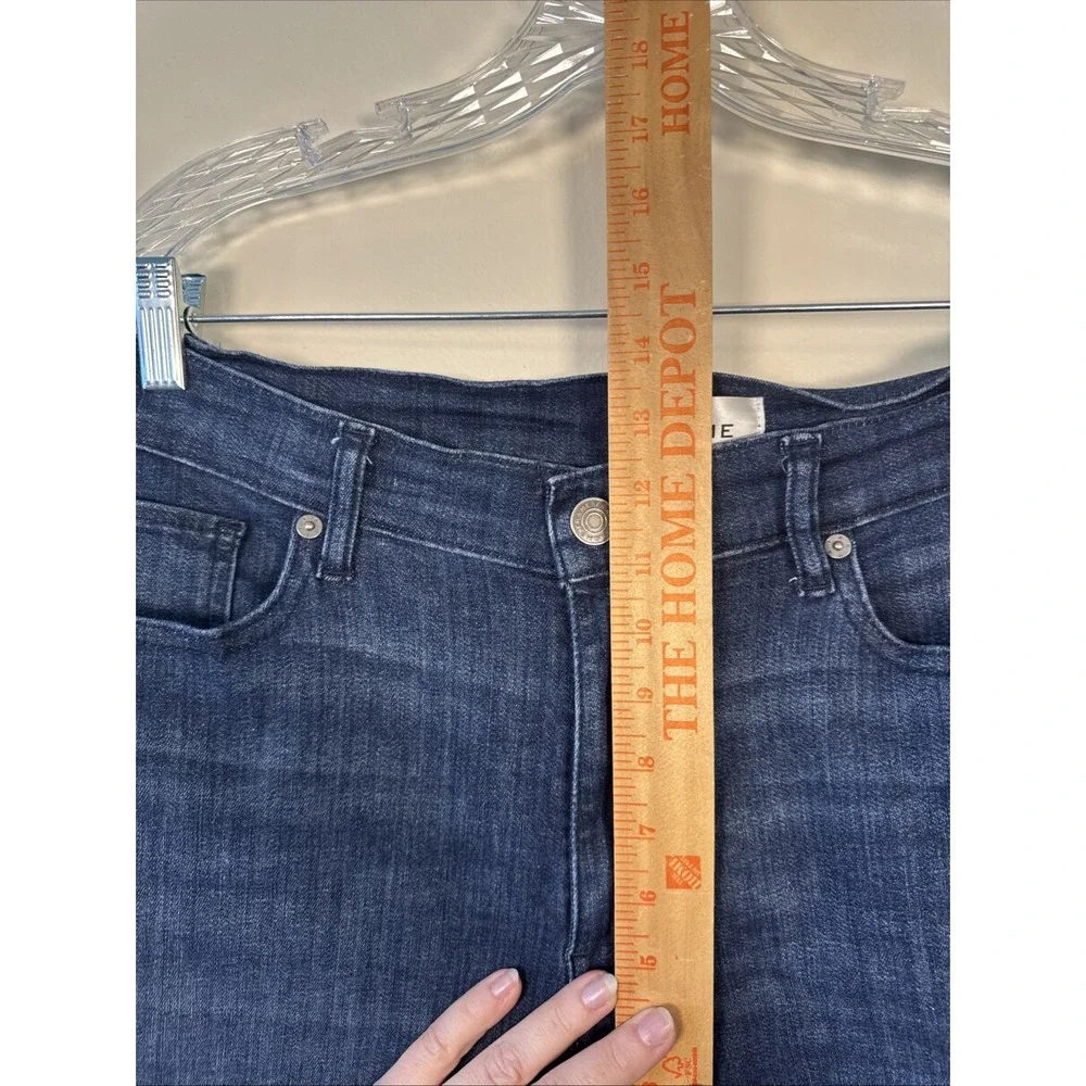 Frame Jeans Le Slim Palazzo Wide Leg High-Rise Sz 31 Dark Wash Guilty Slimming - Picture 8 of 9